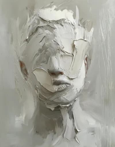 Soyut Impasto Yüz