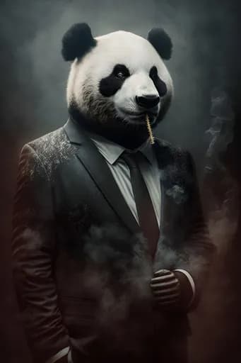 Takım Elbiseli Panda