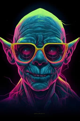 Gözlüklü Neon Goblin