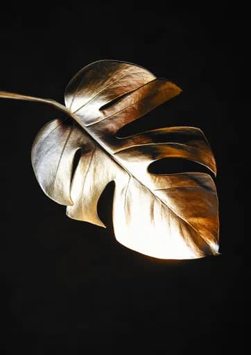 Altın Monstera Yaprağı