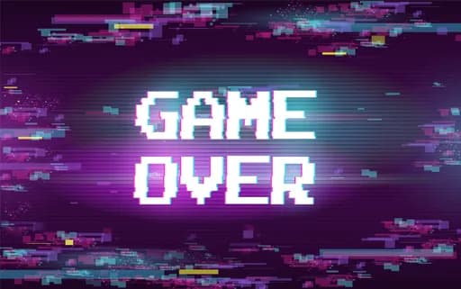 Game Over Glitch Yazısı