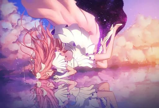 Suda Pembe Saçlı Anime Kızı