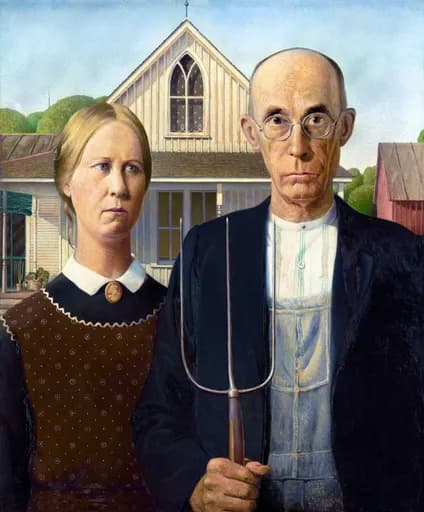 American Gothic By Grant Wood