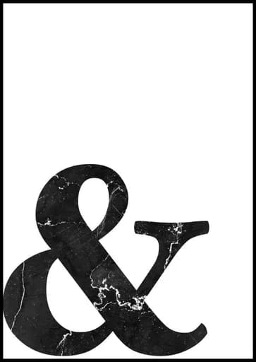 Siyah Mermer Ampersand
