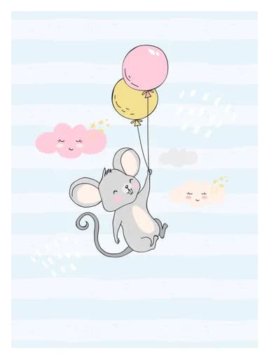 Balon Tutan Sevimli Fare