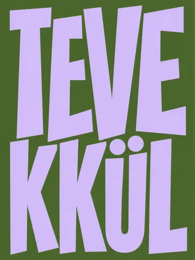 Lila Tipografik Tevekkül Yazı